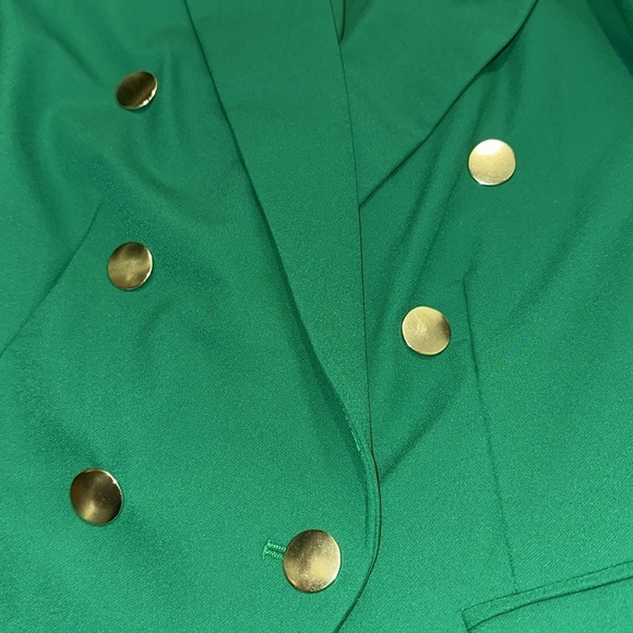 House of Harlow Revolve Green silhouette button blazer in green size M jacket - Picture 3 of 5